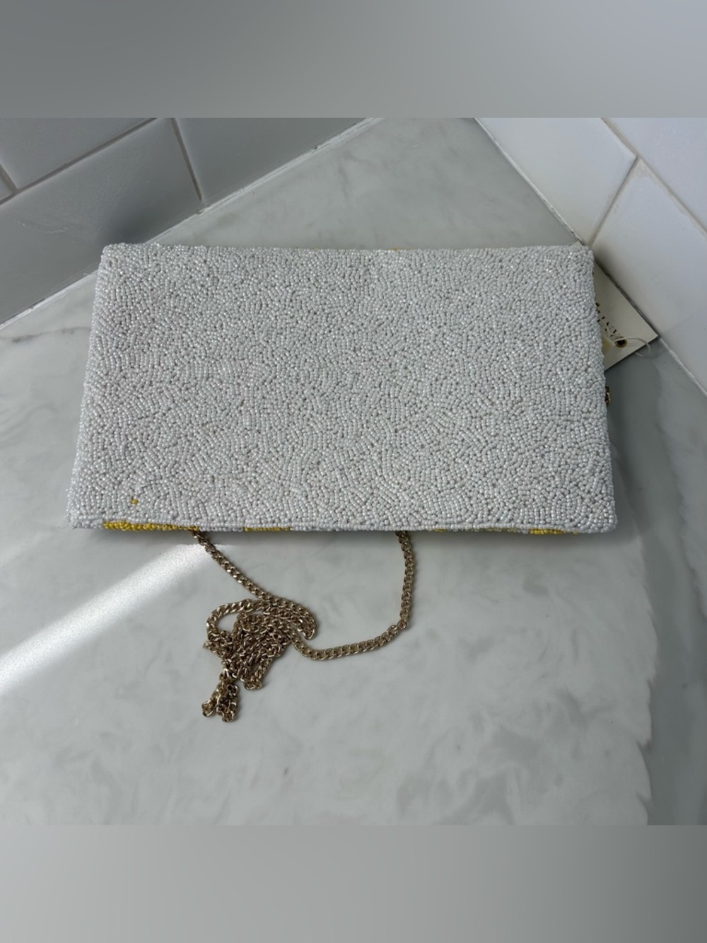 🍋 NWT Antik Kraft Beaded Lemons Handbag Clutch  Crossbody Shoulder Flap Bag 🍋 - Picture 2 of 11